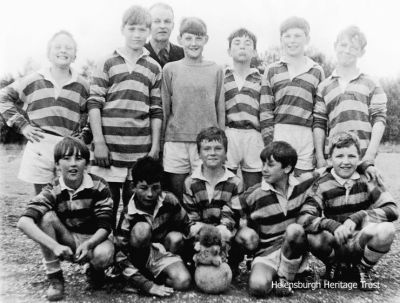 Don Cup finalists
The Clyde Street School team which played in the 1965 Don Cup final at East King Street Park, with manager Willie Cowe, the school janitor. Back row: Steven Thorpe, William Bell, ?, Donald Paterson, George Murray, Edward McKell; front: Jim Urquhart, Bill McKechnie, Paul ?, Simon Fraser, Walter Dolan.
