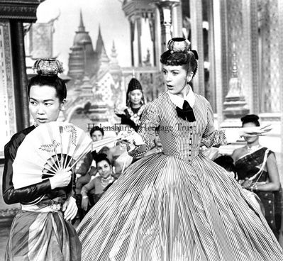 The King and I
Helensburgh film star Deborah Kerr in a scene from the 1956 20th Century Fox movie The King and I, which won five Oscars. She starred with Yul Brynner in the much acclaimed film version of the Rodgers and Hammerstein musical about a widow who accepts a job as a live-in governess of the King of Siam's children.
