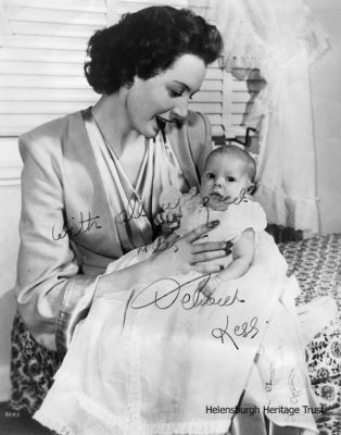 Baby Melanie
A press picture of Helensburgh film star Deborah Kerr â€” Mrs Anthony Bartley â€” is pictured with her baby daughter Melanie, born on December 27 1947. The caption stated: "Young Miss Melanie has the same red hair and blue eyes as her mother, and even at this early age shows signs of also some day having the same vivacious personality."
