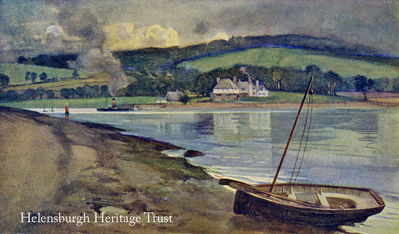Ferry Inn, Rosneath
An art print of the Ferry Inn at Rosneath by Mary Young Hunter, dated 1906, which was found at an auction in Staffordshire. She and her husband J.Young Hunter painted 67 views for a book entitled 'The Clyde: River and Firth', written by Helensburgh journalist and author Neil Munro and published in 1907 by Adam and Charles Black of Soho Square West, London.
