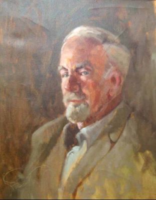 Gregor Ian Smith
A portrait by Jon Peaty of well known Helensburgh artist Gregor Ian Smith. It is owned by Helensburgh and District Art Club, of which Gregor Ian was a leading member for many years.
