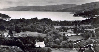 Garelochhead
A view from the north of the valley down to Garelochhead and the Gareloch beyond. Image circa 1920.
