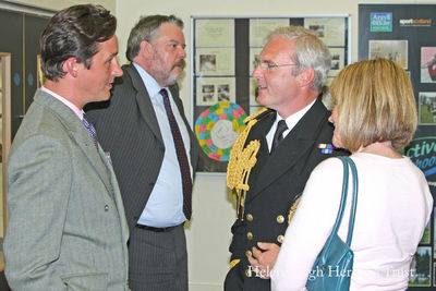 Academy opening
VIP guests the Duke of Argyll and the Commodore Clyde, Commodore Chris Hockley, and his wife chat after the official opening of the second Hermitage Academy at Colgrain on June 4 2008.
