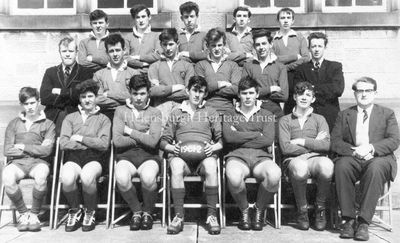 Hermitage School 1st XV
The 1961-2 Hermitage School rugby team, led by captain Campbell Smith (front row centre).
