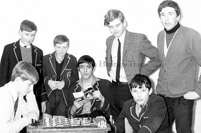 Chess at Hermitage
Play in progress at a chess match between Hermitage School and Dumbarton's Keil School in March 1969.
