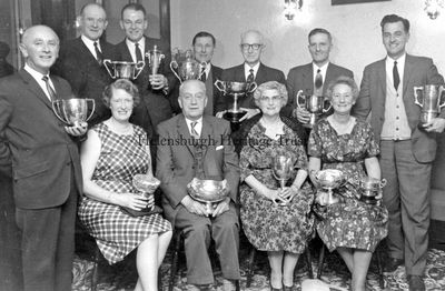 High Green winners
Prizewinners at Helensburgh Bowling Club at their annual prizegiving in November 1964. Among those in the picture are William Cowe, John Omnet and James Gow.
