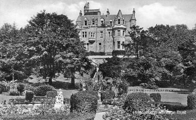 Inverclyde, Cove
Inverclyde at Cove while it was a Holiday Home run by Glasgow YMCA. Also known as Hartfield House, this Cove mansion was owned at one time by James, Lord Inverclyde, second son of the first Lord Inverclyde, and grandson of Sir George Burns, Bart., founder of the Cunard Line. An enthusiastic yachtsman, he was Vice-Commodore of the Royal Northern Yacht Club at Rhu and a member of the Royal Yacht Squadron, president of the Scottish Hockey Association, a cricketer, curler, and tennis player. Later it belonged to his son Alan, the 4th Baron, and then became a YMCA holiday home. The mansion was demolished in the 1960s. Image circa 1913.

