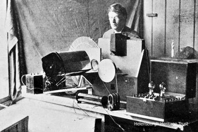 Hastings experiment
John Logie Baird working at Hastings, circa 1924.
