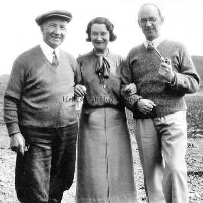 Jean Clyde and Sir Harry Lauder
Stage star Jean Clyde from Helensburgh and her second husband Bill McQuaid with Sir Harry Lauder (left) taken in Skye, circa 1938 â€” three years after he announced his retirement, although he did entertain troops during the Second World War. Best remembered as the little tartan comic with the twisted walking stick, Sir Harry (August 4 1870â€”February 26 1950) was described by Sir Winston Churchill as "Scotland's greatest ever ambassadorâ€.
