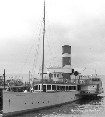PS Kenilworth
A 390-ton paddle steamer built in 1898 by A. & J.Inglis at Pointhouse for the North British Steam Packet Company, she operated on the Clyde until 1937, serving initially on the Craigendoran to Rothesay route. She was refurbished and reboilered in 1915 and saw limited World War One service from 1917-19 as a minesweeper on the South Coast. Upon her return in 1936 she was the first of the Craigendoran fleet to acquire the grey hull and reopened the Arrochar excursion service. Retired in 1937, she was broken up the following year at the yard where she had been constructed. Image circa 1936.
