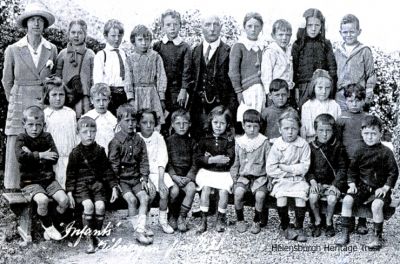 Kilcreggan infants
Infant pupils at Kilcreggan School in June 1921 when the headmaster was George S.Rae. Image kindly supplied by Richard Reeve.
