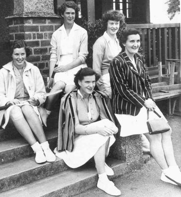 Lady tennis players
A group of local players at the Craighelen club, including member and Scottish internationalist Heather MacFarlane. On the left is Mary Steuart-Corry of the Helensburgh club. Date unknown.
