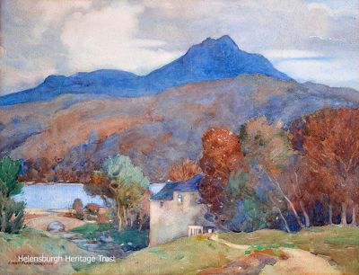 View of Loch Lomond from Glen Douglas
This watercolour by Helensburgh artist J.Whitelaw Hamilton RSA RSW (1860-1932) was acquired by the Anderson Trust Local Collection late in 2014. It records a less familiar view of the loch and was a welcome addition to the two other paintings by this artist held in the Trust Collection, 'Evening on the Gareloch' and 'Ebb Tide', an idyllic view of Helensburghâ€™s West Clyde Street. Image by courtesy of the Anderson Trust.
