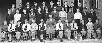 Hermitage Primary class
Miss Wiltshire's Qualifying Class at Hermitage Primary School, circa 1955. More details would be welcomed. Image supplied by Iain D.McAulay who is in the top row directly behind Miss Wiltshire.

