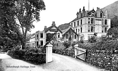 Ross's Hotel
Ross's Hotel in Arrochar, Ashfield House, Jenniville, Prospect House, Prospect View and Prospect Bank all belonged to the Ross family. The old Ross's Hotel, which was a small temperance hotel built in the 1870s by Alexander Ross, has now changed its name to the Loch Long Hotel and grown in size to dominate the village landscape. Image date unknown.
