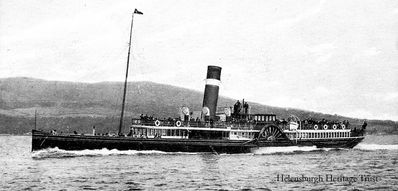 SS Kenilworth
A 390-ton paddle steamer built in 1898 by A. & J.Inglis at Pointhouse for the North British Steam Packet Company, she operated on the Clyde until 1937, serving initially on the Craigendoran to Rothesay route. She was refurbished and reboilered in 1915 and saw limited World War One service from 1917-19 as a minesweeper on the South Coast. Upon her return she reopened the Arrochar excursion service. Retired in 1937, she was broken up the following year at the yard where she had been constructed. 
