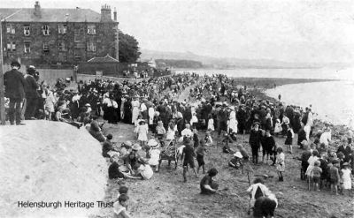 Sandcastle competition
The scene on Helensburgh's east seafront during a sandcastle building competition. Image, date unknown, supplied by Sue Taylor.
