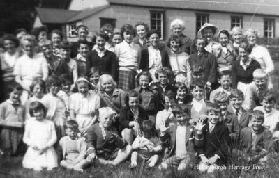St Michael's Outing
A Helensburgh's St Michael and All Angels Church Sunday School outing to Comrie in 1954. Image supplied by Robert Whitton whose father, the Rev R.A.Whitton, was minister of the church from 1951-9.
