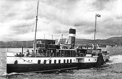 DEPV Talisman
Built in 1935 by A. & J.Inglis, Pointhouse, Glasgow, for the London & North Eastern Railway, the 544-ton diesel-electric direct drive paddle steamer was used on year-round runs from Craigendoran to Rothesay and the Kyles of Bute. She saw World War Two service as HMS Aristocrat, including being an HQ ship at the Normandy landings. After 1953 she was allocated to the Wemyss Bay - Largs - Millport ferry route. She was withdrawn after the 1966 season and broken up for scrap at Dalmuir in 1967. Image taken 1946.
