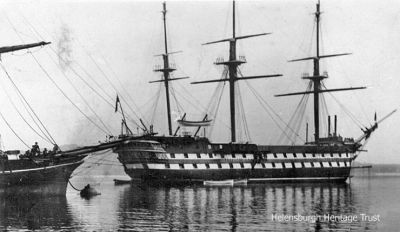 Training Ship Empress
The Empress moored in the Gareloch off Rhu, with another vessel nearby. She was the second of two charitable training ships for boys, and was in the Gareloch from 1889 until the 1920s, with staff giving a tough and sometimes brutal training to the 300 boys on board at any time. Image circa 1908.
