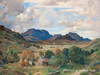 Glen Fruin High Road
An 83 x 108 cm oil on canvas view of Glen Fruin by Helensburgh artist J.Whitelaw Hamilton RSA RSW (1860-1932). Image by courtesy of the Paisley Art Institute Collection, held by Paisley Museum and Art Galleries, Renfrewshire Council. 
